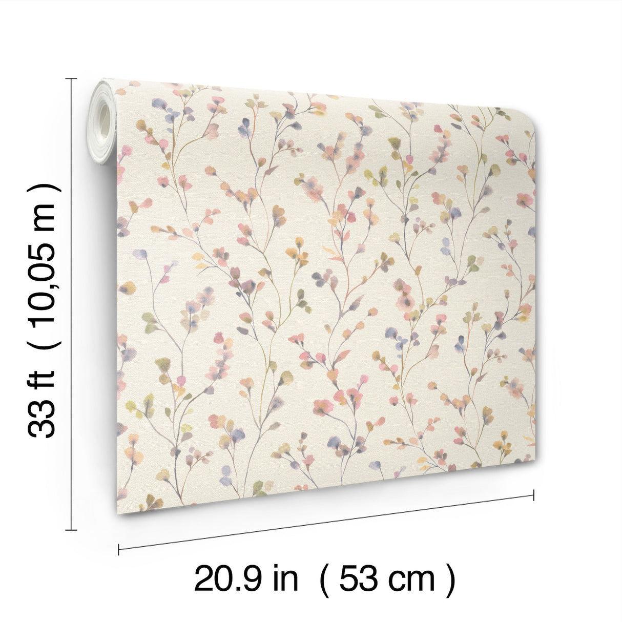 Romy Pink by A-Street Prints Springtime Botanical Trailing Vine Multicolor Wallpaper from the Springhill Collection - 4202-486155