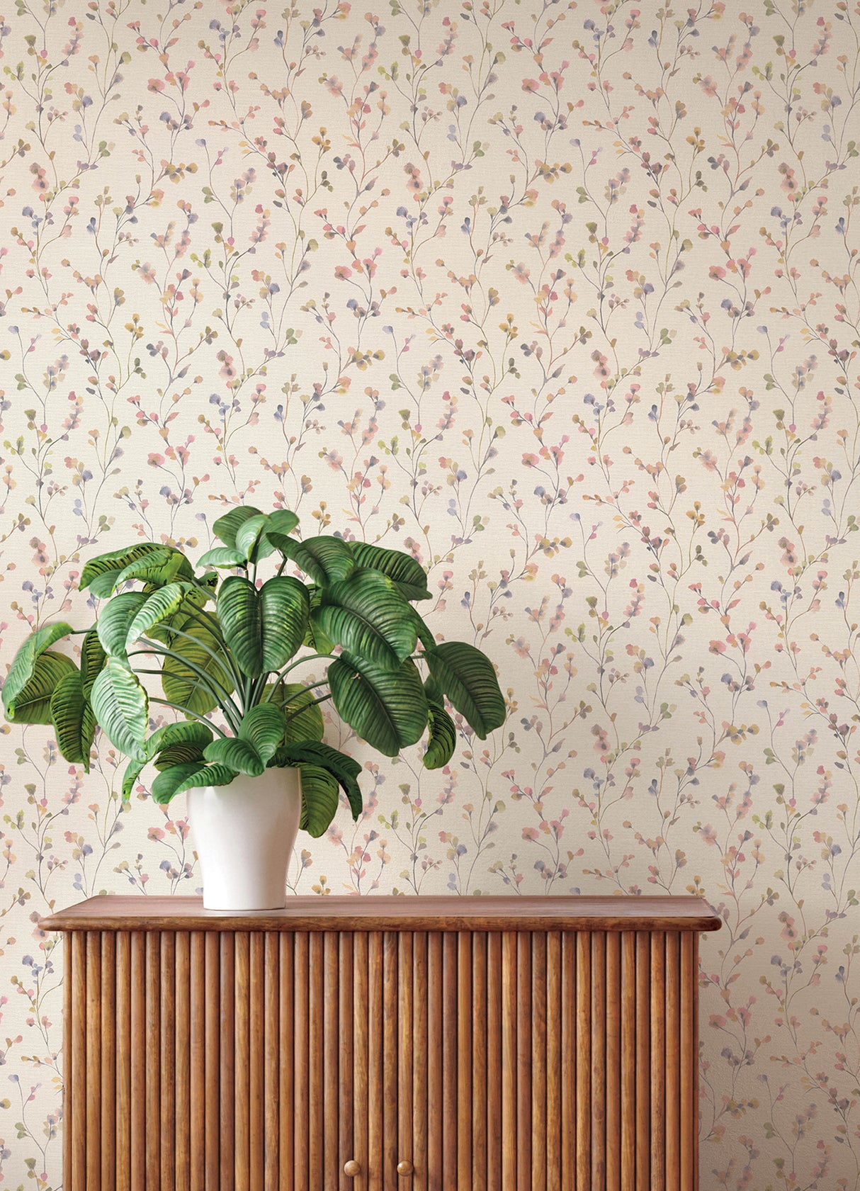 Romy Pink by A-Street Prints Springtime Botanical Trailing Vine Multicolor Wallpaper from the Springhill Collection - 4202-486155