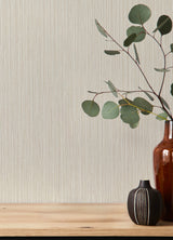 Ewan Bone Textured Stripe Wallpaper by A-Street Prints Springhill Collection Delicate Vertical Ribbing Off-White Beige Vinyl - 4202-537628