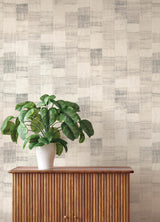 Ivo Grey Block Stripe Wallpaper by A-Street Prints Modern Geometric Neutral Non Woven Unpasted Vinyl Sidewall - 4202-570946