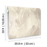 Melora Light Grey Leaf by A-Street Prints Botanical Vinyl Non Woven Wallpaper - 4202-571516