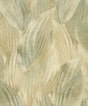 Melora Green Leaf Wallpaper by A-Street Prints - Botanical Layered Leaves Design in Soft Greens and Cream