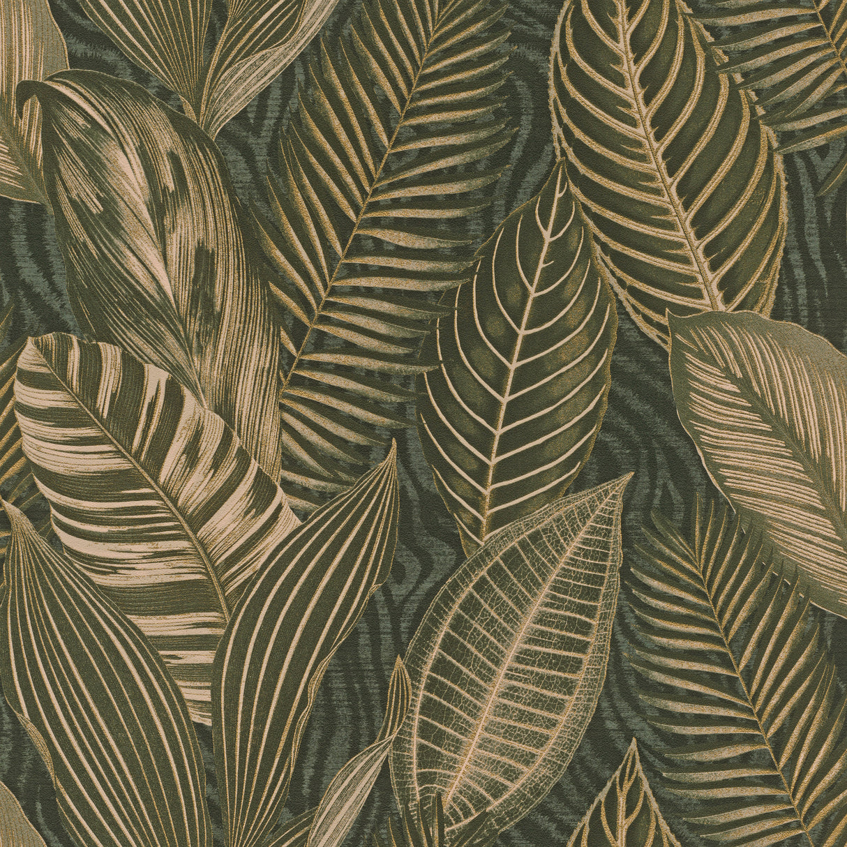 Acacius Dark Green Tropical Foliage Wallpaper by A-Street Prints - 4202-751826