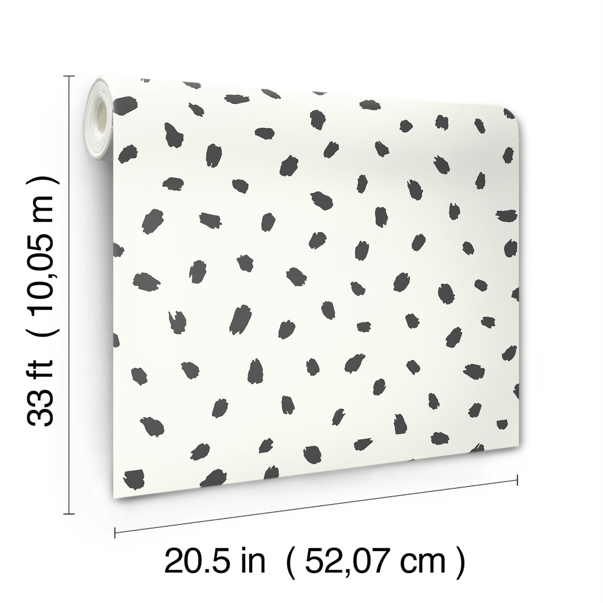 Animal Spots Black by Advantage Polka Dot Wallpaper – Brewster Home Fashions 4203-27542