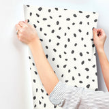 Animal Spots Black by Advantage Polka Dot Wallpaper – Brewster Home Fashions 4203-27542
