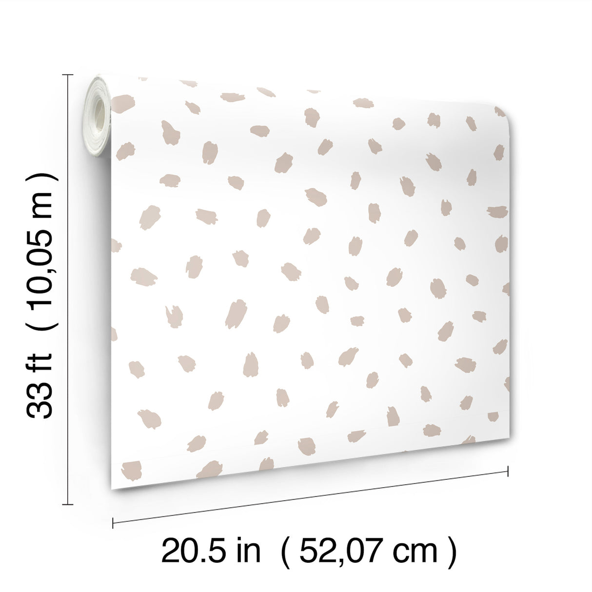 Animal Spots Taupe by Advantage Polka Dot Wallpaper- Brewster Home Fashions 4203-27543