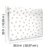 Animal Spots Taupe by Advantage Polka Dot Wallpaper- Brewster Home Fashions 4203-27543