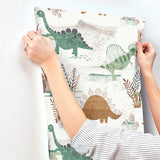 Prehistoric Dino Green by Advantage Whimsical Wallpaper – Brewster Home Fashions 4203-27544