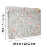 Forest Animals Grey by Advantage Whimsical Wallpaper – Brewster Home Fashions 4203-27546