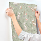 Forest Animals Sage by Advantage Whimsical Wallpaper- Brewster Home Fashions 4203-27547