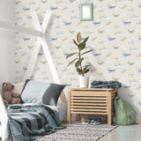 Aeroplanes Beige Skies by Advantage Transportation Wallpaper – Brewster 4203-27549