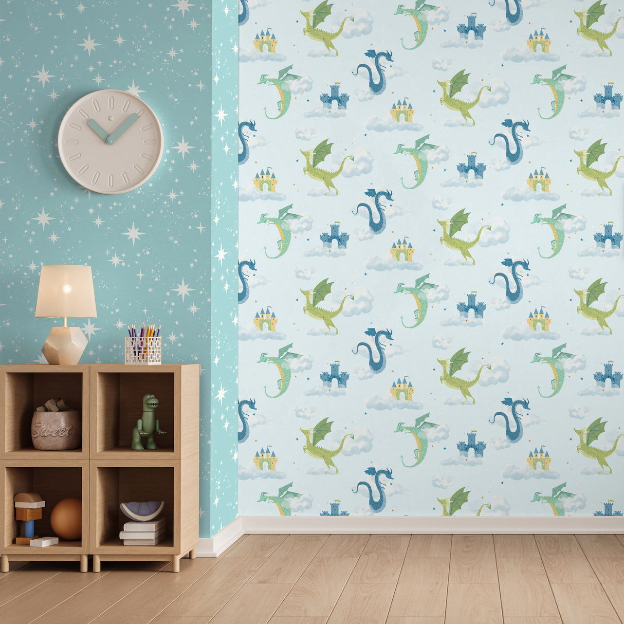 Magical Dragons Blue by Advantage Fantastical Wallpaper – Brewster Home Fashions 4203-27550
