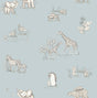 Safari Babies Blue Animal Wallpaper by Advantage, 20.5 in x 33 ft roll