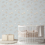 Safari Babies Blue by Advantage Animal Wallpaper – Brewster Home Fashions 4203-27551
