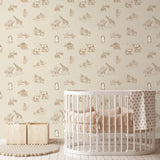 Safari Babies Beige by Advantage Animal Wallpaper – Brewster Home Fashions 4203-27553