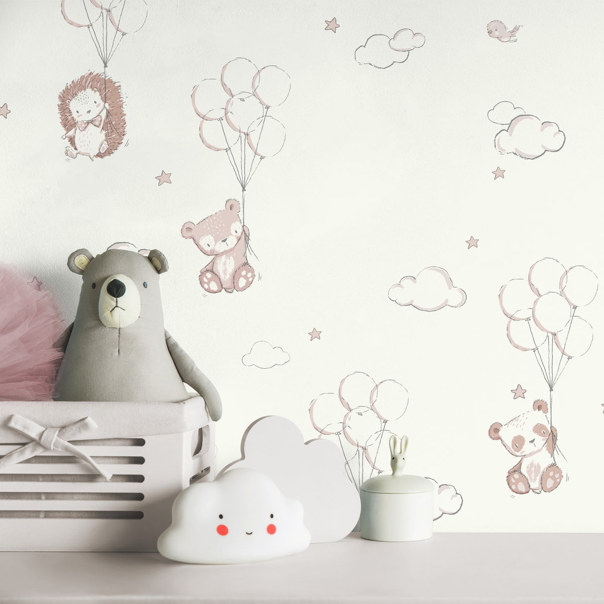 Floating Balloons Pink by Advantage Animal Wallpaper – Brewster Home Fashions 4203-27555