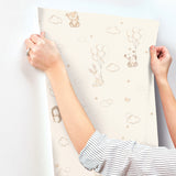 Floating Balloons Light Brown by Advantage Animal Wallpaper – Brewster Home Fashions 4203-27556