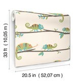 Chameleon Family Green by Advantage Canopy Stroll Wallpaper – Brewster Home Fashions 4203-27559