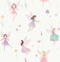 Advantage Fairy Friends Pink Enchanting Wallpaper with whimsical fairies and flowers