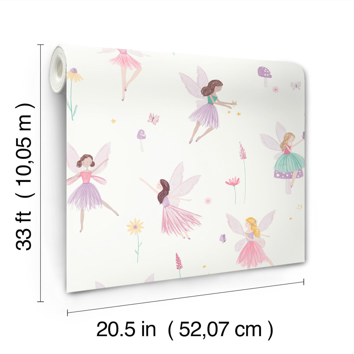 Fairy Friends Pink by Advantage Enchanting Wallpaper – Brewster Home Fashions 4203-27563