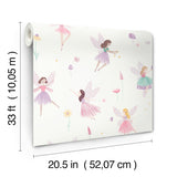 Fairy Friends Pink by Advantage Enchanting Wallpaper – Brewster Home Fashions 4203-27563