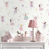 Fairy Friends Pink by Advantage Enchanting Wallpaper – Brewster Home Fashions 4203-27563