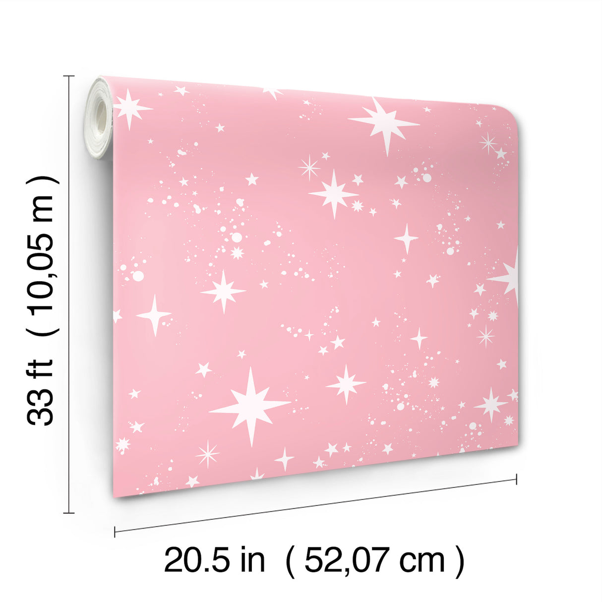 Twinkle Pink by Advantage Starry Skies Wallpaper – Brewster Home Fashions 4203-27566