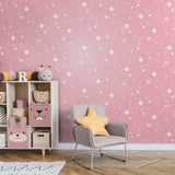 Twinkle Pink by Advantage Starry Skies Wallpaper – Brewster Home Fashions 4203-27566