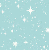 Twinkle Light Blue Starry Skies Wallpaper by Advantage for Brewster Home Fashions
