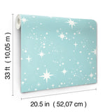 Twinkle Light Blue by Advantage Starry Skies Wallpaper – Brewster 4203-27567