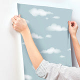 Cloudy Sky Blue by Advantage Scenic Wallpaper – Brewster Home Fashions 4203-27568