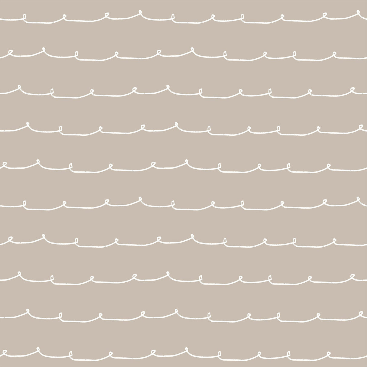 Advantage Wiggle Line Taupe Stripe Wallpaper roll and pattern in taupe with white wavy lines