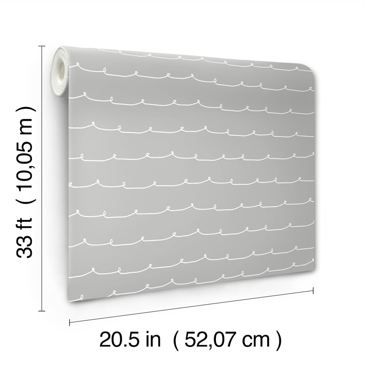 Wiggle Line Grey Stripe by Advantage Non Woven Wallpaper – Brewster Home Fashions 4203-27570
