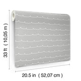 Wiggle Line Grey Stripe by Advantage Non Woven Wallpaper – Brewster Home Fashions 4203-27570