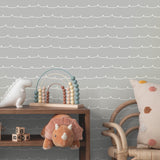 Wiggle Line Grey Stripe by Advantage Non Woven Wallpaper – Brewster Home Fashions 4203-27570