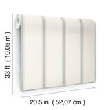Bobbin Stripe Light Blue by Advantage Scalloped Stripes Wallpaper – Brewster Home Fashions 4203-27578