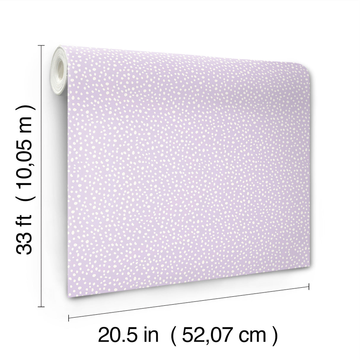 Dotty Lavender by Advantage Petite Polka Dot Wallpaper – Brewster Home Fashions 4203-27579