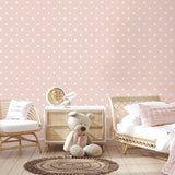 Starry Motif Pink by Advantage Geometric Wallpaper- Brewster Home Fashions 4203-27582