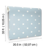 Starry Motif Light Blue by Advantage Geometric Wallpaper- Brewster 4203-27583