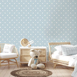 Starry Motif Light Blue by Advantage Geometric Wallpaper- Brewster 4203-27583