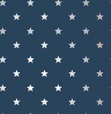Advantage Starry Motif Dark Blue geometric star wallpaper roll and pattern