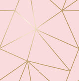 Metallic Geo Pink Triangles Wallpaper sample