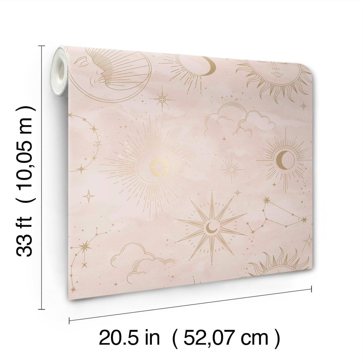 Mystic Pink Celestial by Advantage Wallpaper – Brewster Home Fashions 4203-27588