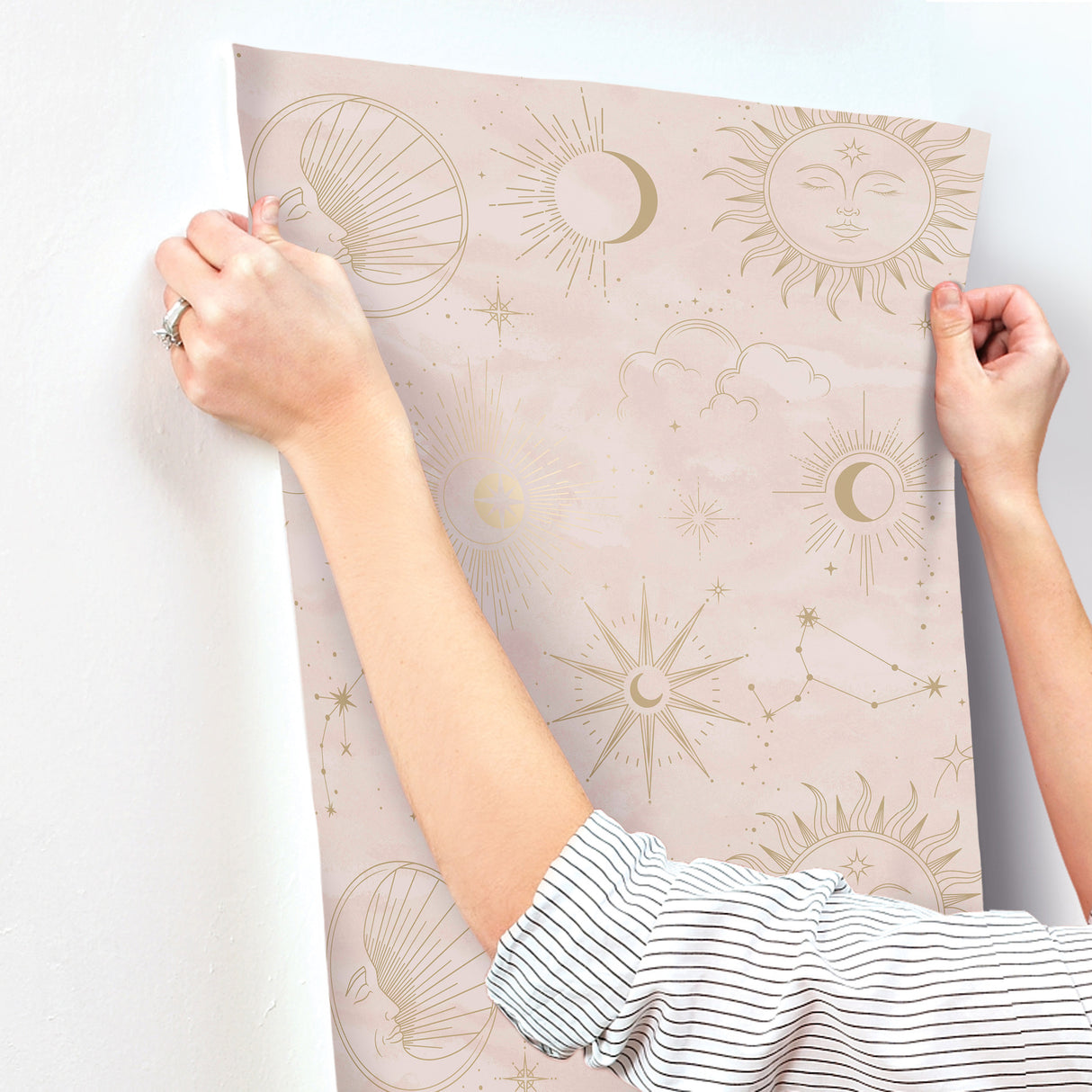 Mystic Pink Celestial by Advantage Wallpaper – Brewster Home Fashions 4203-27588