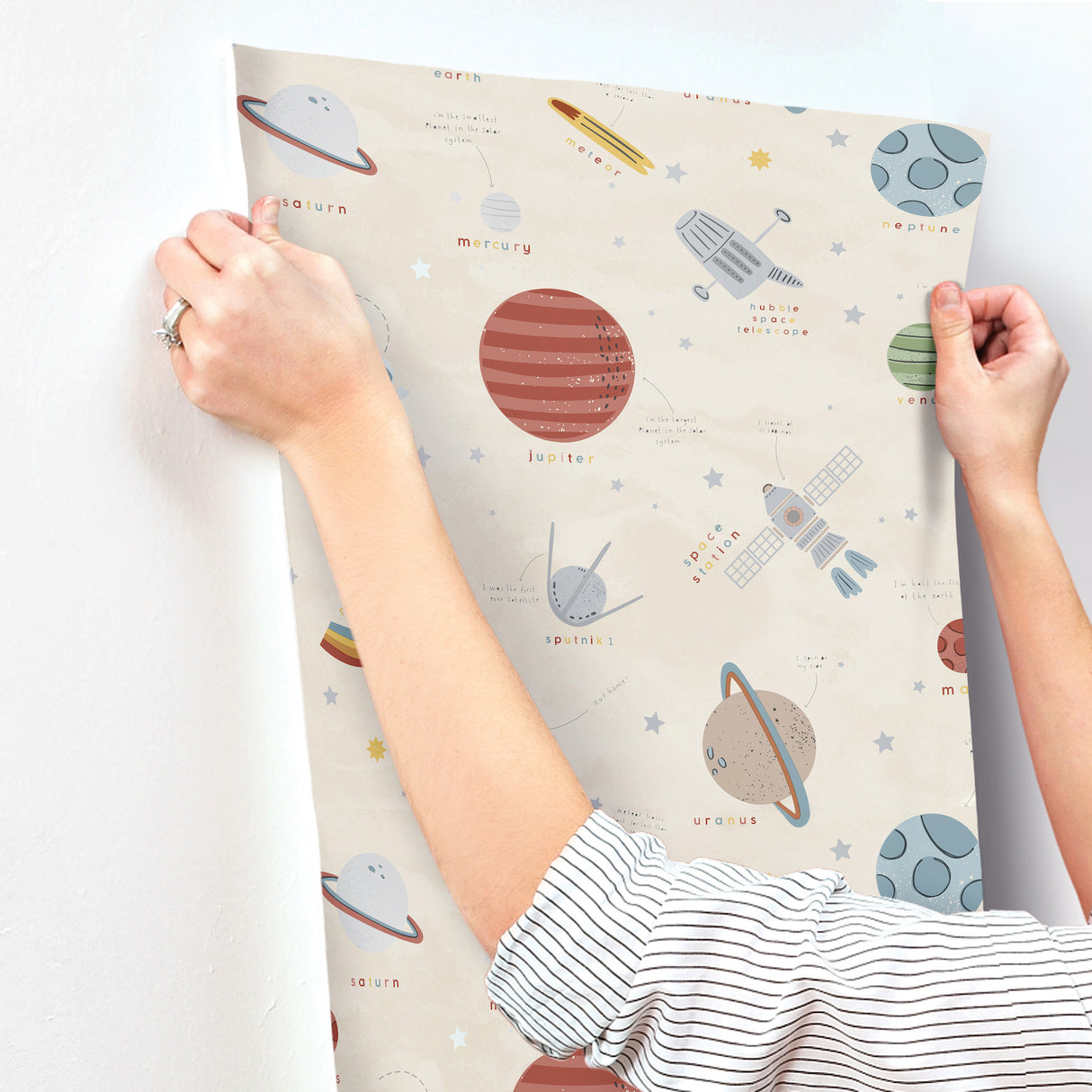 Space Adventure Beige by Advantage Outer Space Wallpaper – Brewster Home Fashions 4203-27596