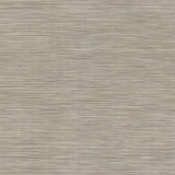 Lorn Stone Faux Grasscloth Wallpaper by Warner in grey-taupe tones with stitched horizontal texture