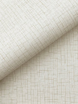 Aden Ivory by Warner Unpasted Scrubbable Strippable Fabric Backed Vinyl Linear Abstract Wallpaper - Brewster Home Fashions 4207-5450-Sample