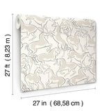Dressage White Stallions White by Ronald Redding Private Reserve Equestrian Lodge Animal Novelty Unpasted Non Woven Wallpaper - York 4211-83505