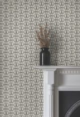 Polo Taupe Horse Bits Wallpaper by Ronald Redding Private Reserve Sophisticated Equestrian Geometric Unpasted Non Woven 27in x 27ft - 4211-83509