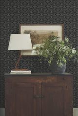 Polo Black by Ronald Redding Horse Bits Modern Geometric Metallic Equestrian Non Woven Wallpaper - York 4211-83510